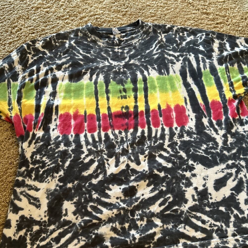 Vintage Alstyle Shirt Adult Large Tie Dye Ringer Y2K 3XL Mens EUC Skater - Picture 9 of 11